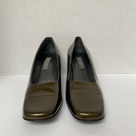 PREVATA METALLIC GREEN WOMENS HEELS IN SIZE 8B - Picture 9 of 10